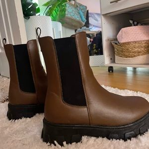 Brown Tall Chelsea Boot